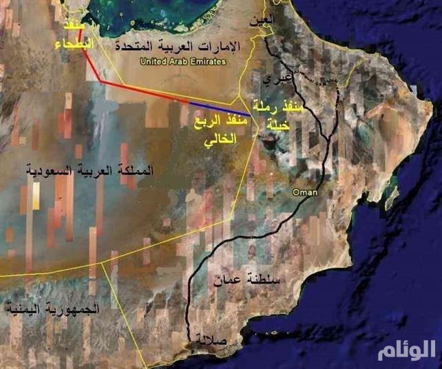 الربع الخالي خريطة