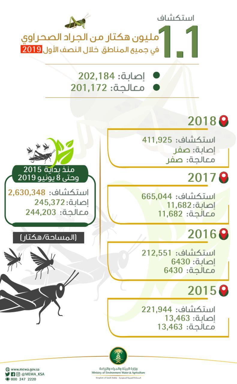 البيئة تستكشف الجراد الصحراوي في مساحة 11 مليون هكتار خلال 6 أشهر صحيفة الوئام الالكترونية 2220